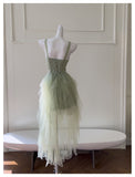 Niulatu A Line Sage Green Tulle Formal Homecoming Dresses Middle School Short 21st Birthday Outfits Graduation Dress Mini Cocktail Dresses HZ1214
