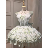 Niulatu Ball Gown Square Neck Mint Green Lace Summer 16th Birthday Dress Lolita Dress Mini 18th Birthday Outfits Short Lolita Outfit HZ1214