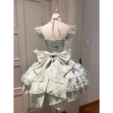 Niulatu Ball Gown Square Neck Mint Green Lace Summer 16th Birthday Dress Lolita Dress Mini 18th Birthday Outfits Short Lolita Outfit HZ1214