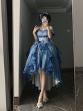Niulatu Ball Gown Off The Shoulder Half Sleeves 21st Birthday Dress Lolita Dress Blue 20th Birthday Outfits HZ1214