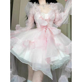 Niulatu Ball Gown Spaghetti Straps Pink Mini Summer 16th Birthday Dress Lolita Dress Mini 18th Birthday Outfits Short Lolita Outfit HZ1214