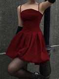 Pretty Ball Gown Spaghetti Straps Burgundy Formal 8th Grade Homecoming Dresses Summer Middle School Hoco Dress Homecoming Outfits HZ1214