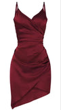 Pretty Sheath Spaghetti Straps Burgundy Short Formal 8th Grade Homecoming Dresses Summer Middle School Hoco Dress Homecoming Outfits HZ1214