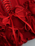 Sexy Sheath Strapless Red Satin Formal Homecoming Dresses 18th Birthday Outfits Graduation Dress Short Mini Hoco Dresses HZ1121