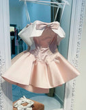 Pretty Ball Gown Off The Shoulder Pink Short Formal 8th Grade Homecoming Dresses Summer Middle School Hoco Dress Homecoming Outfits HZ1214
