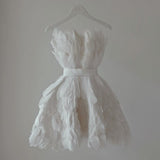 Pretty A line Strapless Feathers Short Formal 8th Grade Homecoming Dresses Summer Middle School Hoco Dress Homecoming Outfits HZ1214