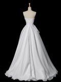 Pretty Wedding Dress Ball Gown Strapless White Long Luxury Wedding Dresses Bridal Gowns Brides Gown HZ1214