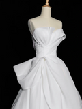 Pretty Wedding Dress Ball Gown Strapless White Long Luxury Wedding Dresses Bridal Gowns Brides Gown HZ1214