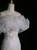 Elegant Wedding Dress Mermaid Sweetheart White Lace Summer Long Wedding Dresses Bride Dress Bridal Gowns HZ1214