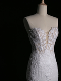 Elegant Wedding Dress Mermaid Sweetheart White Lace Summer Long Wedding Dresses Bride Dress Bridal Gowns HZ1214