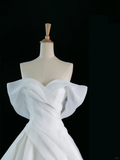Pretty Wedding Dress Ball Gown Off The Shoulder Short Sleeves White Long Wedding Dresses Bridal Gowns Brides Gown HZ1214