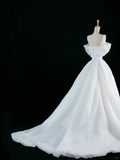 Pretty Wedding Dress Ball Gown Off The Shoulder Short Sleeves White Long Wedding Dresses Bridal Gowns Brides Gown HZ1214