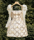 Fancy Short Hoco Dresses A line Square Mini Formal 8th Grade Homecoming Dresses Summer Middle School Homecoming Outfits HZ1214