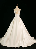 Elegant Wedding Dress Ball Gown Sweetheart Sleeveless Ivory Summer Long Wedding Dresses Bride Dress Bridal Gowns HZ1214
