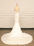 Pretty Wedding Dress Mermaid Off The Shoulder Short Sleeves Satin Long Vintage Wedding Dresses Bridal Gowns Brides Gown HZ1214