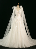 Pretty Wedding Dress Ball Gown V Neck Sleeveless Tulle Lace Long Vintage Wedding Dresses Bridal Gowns Brides Gown HZ1214