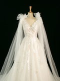 Pretty Wedding Dress Ball Gown V Neck Sleeveless Tulle Lace Long Vintage Wedding Dresses Bridal Gowns Brides Gown HZ1214