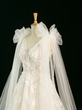 Pretty Wedding Dress Ball Gown V Neck Sleeveless Tulle Lace Long Vintage Wedding Dresses Bridal Gowns Brides Gown HZ1214
