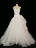 Elegant Wedding Dress Ball Gown Strapless White Tulle Summer Long Wedding Dresses Bride Dress Bridal Gowns HZ1214