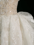 Elegant Wedding Dress Ball Gown Sweetheart Sleeveless White Lace Summer Long Wedding Dresses Bride Dress Bridal Gowns HZ1214