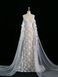 Pretty Wedding Dress Mermaid Off The Shoulder White Long Sleeves Lace Long Vintage Wedding Dresses Bridal Gowns Brides Gown HZ1214
