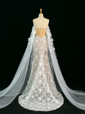 Pretty Wedding Dress Mermaid Off The Shoulder White Long Sleeves Lace Long Vintage Wedding Dresses Bridal Gowns Brides Gown HZ1214