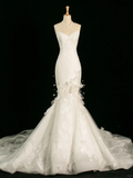 Pretty Wedding Dress Mermaid Sweetheart White Lace Long Vintage Wedding Dresses Bridal Gowns Brides Gown HZ1214