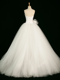 Elegant Wedding Dress Ball Gown Strapless Tulle White Summer Long Wedding Dresses Bride Dress Bridal Gowns HZ1214