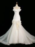 Pretty Wedding Dress Mermaid Sweetheart White Tulle Long Vintage Wedding Dresses Bridal Gowns Brides Gown HZ1214