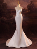 Pretty Wedding Dress Mermaid Sweetheart White Lace Long Wedding Dresses Bridal Gowns Brides Gown HZ1214