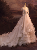 Elegant Wedding Dress Ball Gown Straps Tulle Long Wedding Dresses Bride Dress Bridal Gowns HZ1214
