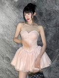 Cute Ball Gown Sweetheart Pink Lace Short Summer Homecoming Dress Hoco Dress Birthday Outfit 21st Birthday Mini Party Dresses HZ1214