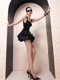 Pretty Sheath Square Black Velvet Short Formal 8th Grade Homecoming Dresses Summer Middle School Hoco Dress Homecoming Outfits HZ1214