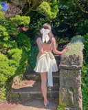 Cute A line Spaghetti Straps Formal 8th Grade Homecoming Dresses Beige Summer Middle School Hoco Dress Homecoming Outfits HZ1214