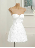Trendy A Line Spaghetti Straps Mini Short Formal 8th Grade Homecoming Dresses Summer Middle School Hoco Dress Homecoming Outfits HZ1214