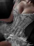 Pretty Sheath Straps Sequin Mint Green Short Formal 8th Grade Homecoming Dresses Summer Middle School Hoco Dress 6th Grade Graduation Outfits HZ1214