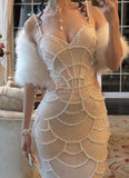 Pretty Sheath Spaghetti Straps White Sequin Sleeveless Short Formal 8th Grade Homecoming Dresses Summer Middle School Hoco Dress Homecoming Outfits HZ1214