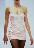 Pretty A Line Spaghetti Straps Pink Sequin Sleeveless Short Formal 8th Grade Homecoming Dresses Summer Middle School Hoco Dress Homecoming Outfits HZ1214