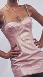 Pretty A Line Spaghetti Straps Pink Sequin Sleeveless Short Formal 8th Grade Homecoming Dresses Summer Middle School Hoco Dress Homecoming Outfits HZ1214