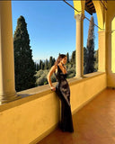 Elegant Mermaid V Neck Black Sequin Long Prom Dresses Party Dress Summer 20th Birthday Outfits 18th Birthday Dresses HZ1214