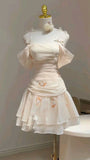 Pretty A Line Off The Shoulder Chiffon Short Formal 8th Grade Homecoming Dresses Summer Middle School Hoco Dress 6th Grade Graduation Outfits 21st Birthday Dress HZ1214