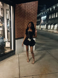 Pretty Sheath Square Neck Sleeveless Black Short Formal 8th Grade Homecoming Dresses Summer Middle School Hoco Dress Homecoming Outfits HZ1214