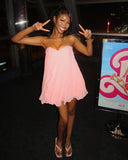 Pretty A Line Sweetheart Pink Chiffon Sleeveless Short Formal 8th Grade Homecoming Dresses Summer Middle School Hoco Dress Homecoming Outfits HZ1214