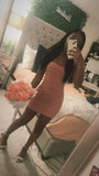 Pretty Sheath Spaghetti Straps Pink Sleeveless Short Formal 8th Grade Homecoming Dresses Summer Middle School Hoco Dress Homecoming Outfits HZ1214