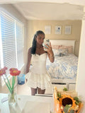 Cute Sheath Sweetheart White Lace Short Formal 8th Grade Homecoming Dresses Summer Middle School Hoco Dress Homecoming Outfits HZ1214