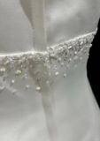 Vintage Wedding Dress A line Spaghetti Straps White Satin Sleeveless Long Vintage Wedding Dresses Bridal Gowns Brides Gown With Cape HZ1214