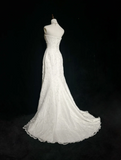 Vintage Wedding Dress 1950s 1940s Mermaid Strapless Lace White Long Wedding Dresses Bridal Gowns Brides Gown HZ1214