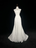 Vintage Wedding Dress 1950s 1940s Mermaid Strapless Lace White Long Wedding Dresses Bridal Gowns Brides Gown HZ1214