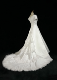 Vintage Wedding Dress 1950s 1940s Ball Gown Square Neck Lace White Long Wedding Dresses Bridal Gowns Brides Gown HZ1214
