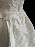 Vintage Wedding Dress 1950s 1940s Ball Gown V Neck Lace White Long Wedding Dresses Bridal Gowns Brides Gown HZ1214